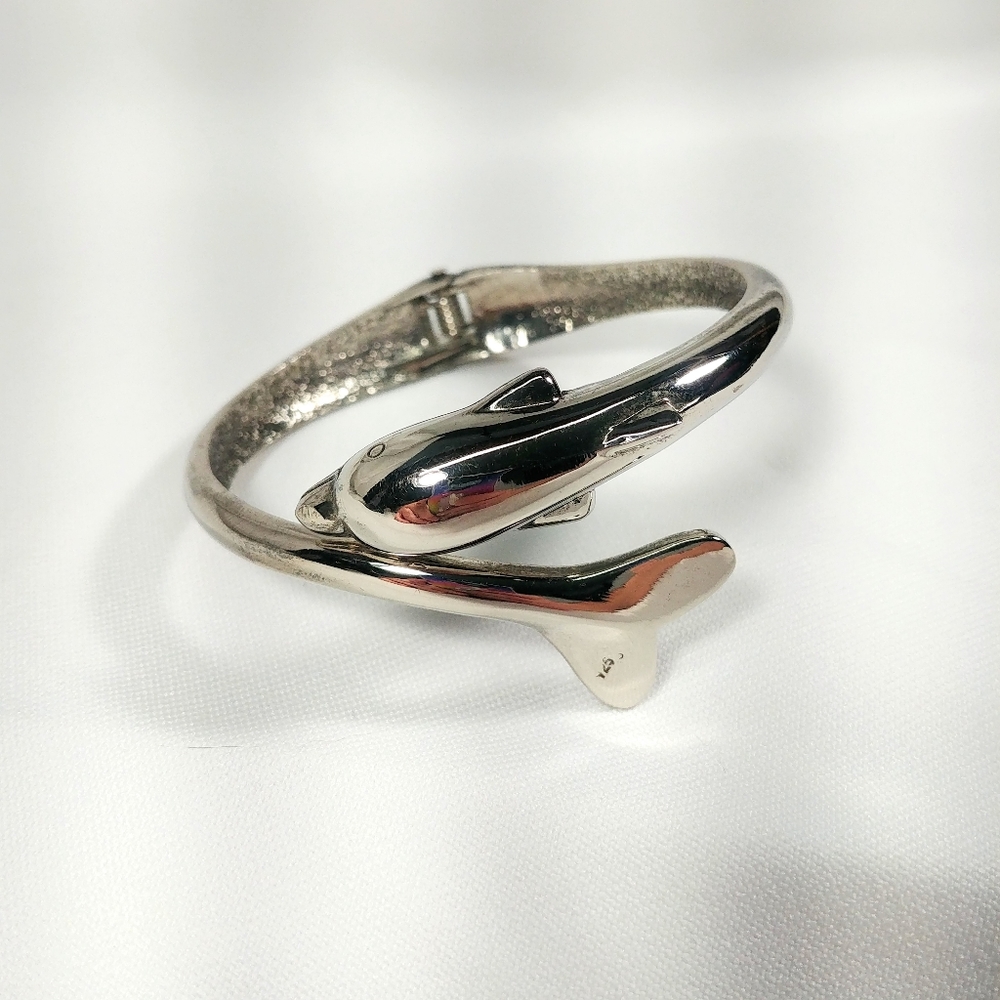 Dolphin Bracelet Sterling Silver Hinged